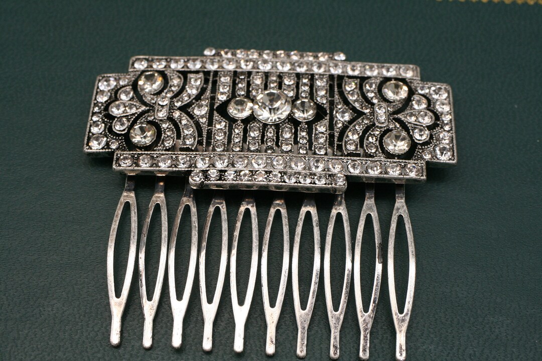 Art Deco Hair Comb Art Deco Hair Accessory 1920s Headpiece Crystal Hair