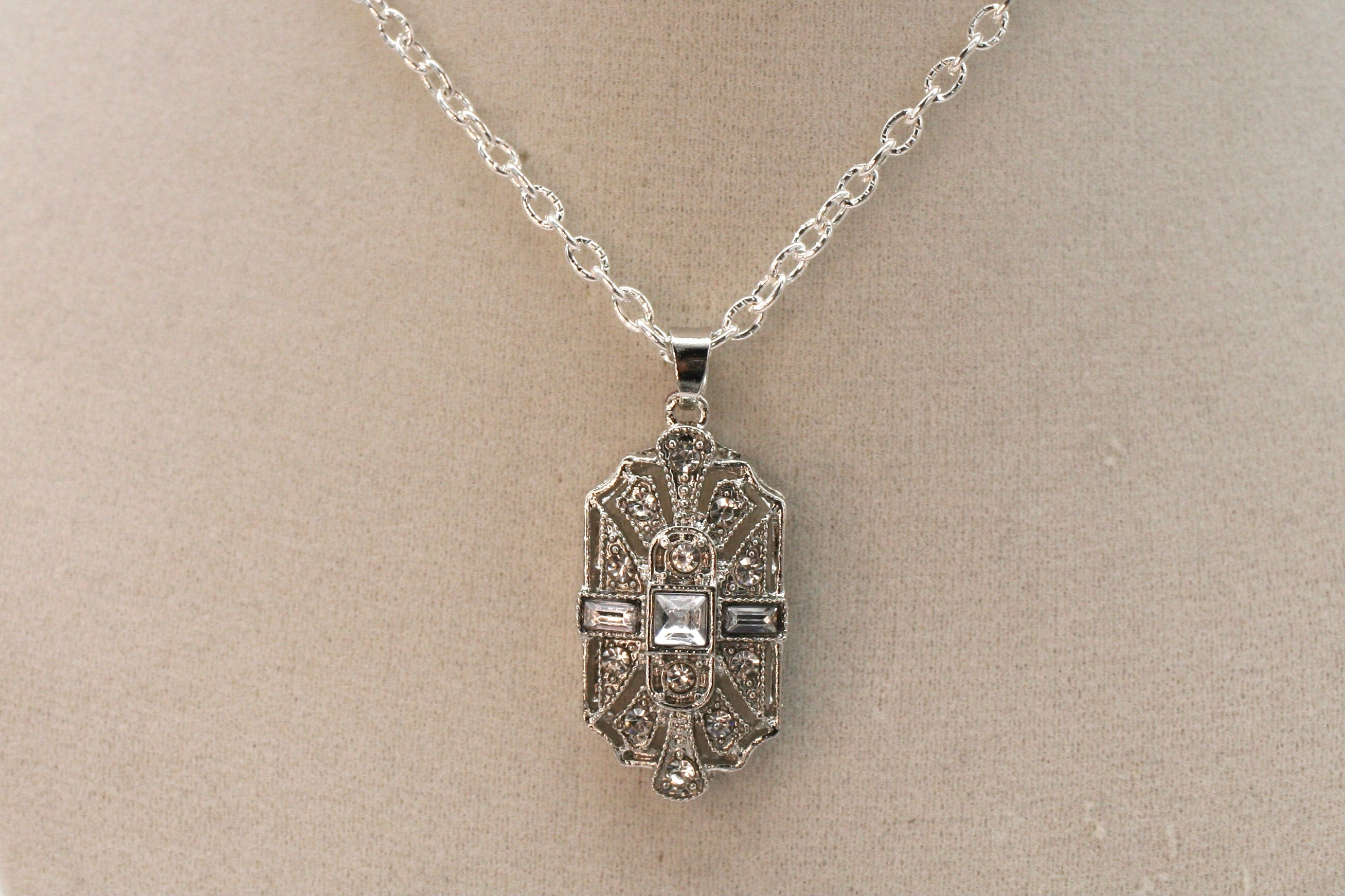 Antique Art Deco Champagne Diamond Cluster Necklace – Rebekah Brooks Jewelry