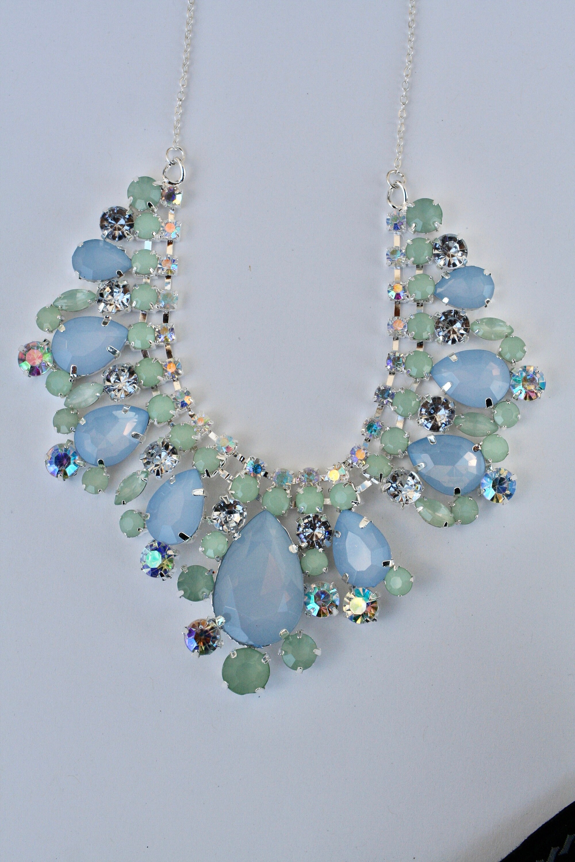 Blue 2024 bib necklace