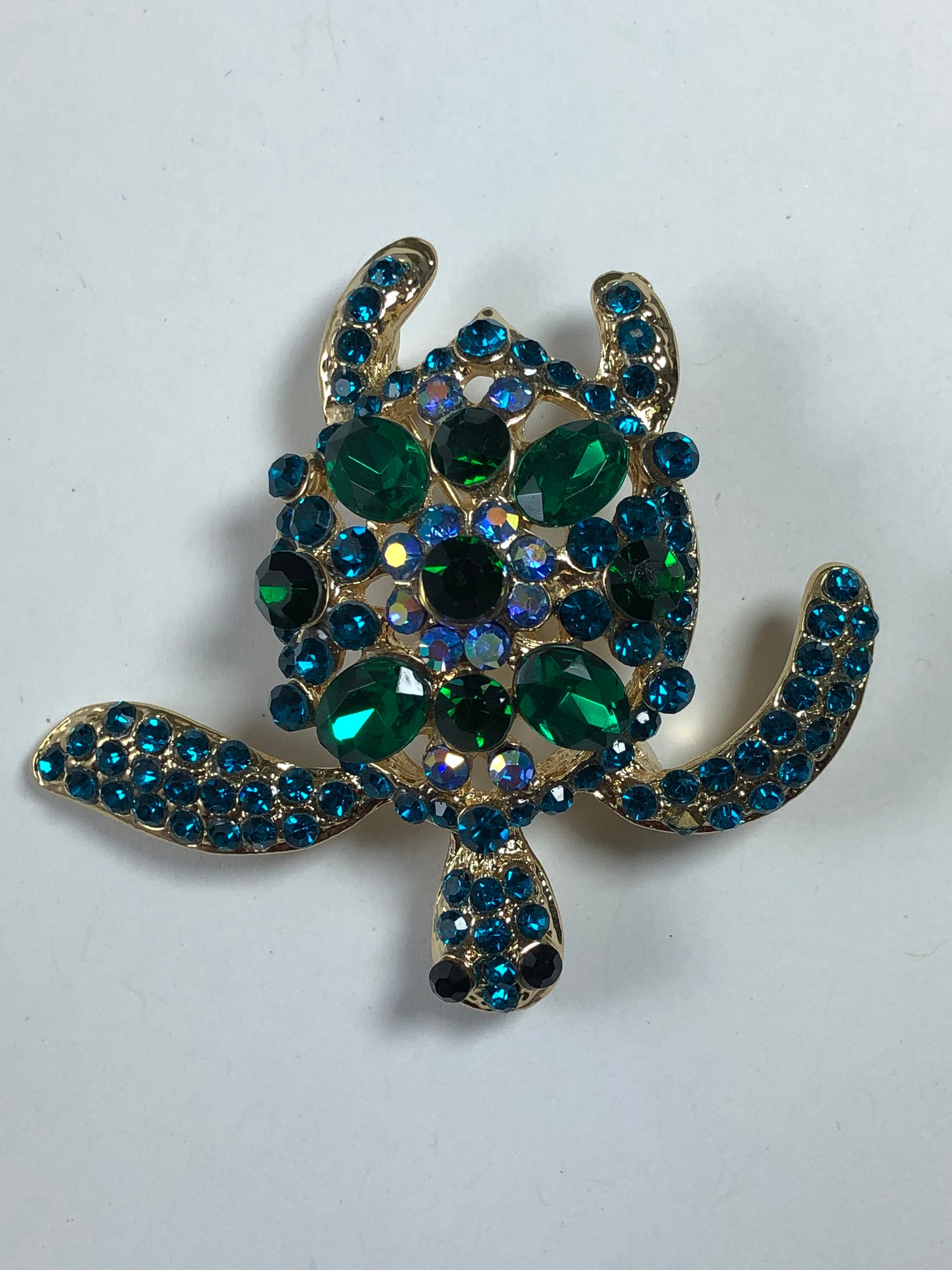 Rhinestone Turtle Brooch Turtle Jewelry Tortoise Brooch Etsy