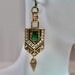 Art Deco Earrings- Art Deco Jewelry- Emerald Green Vintage Style Earrings- Gift For Her