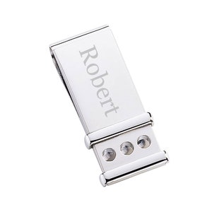 Personalized Colibri O Stainless Steel Money Clip - perfect gift for him!