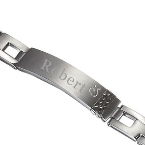 Caseti Zaldun Personalized Men&#39;s Bracelet, Custom Engraved Jewelry