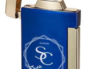 Visol Panther Single Flat Flame Sigarenaansteker - Op maat gegraveerd 2 ontwerpopties voor bruiloften, jubilea, verjaardagen en speciale gelegenheden