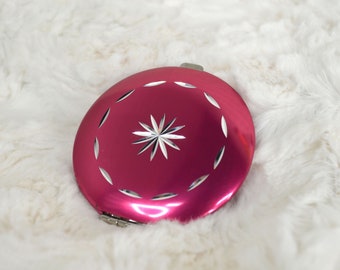 Personalized Visol Pearl Hot Pink Compact Mirror - Free Engraving!