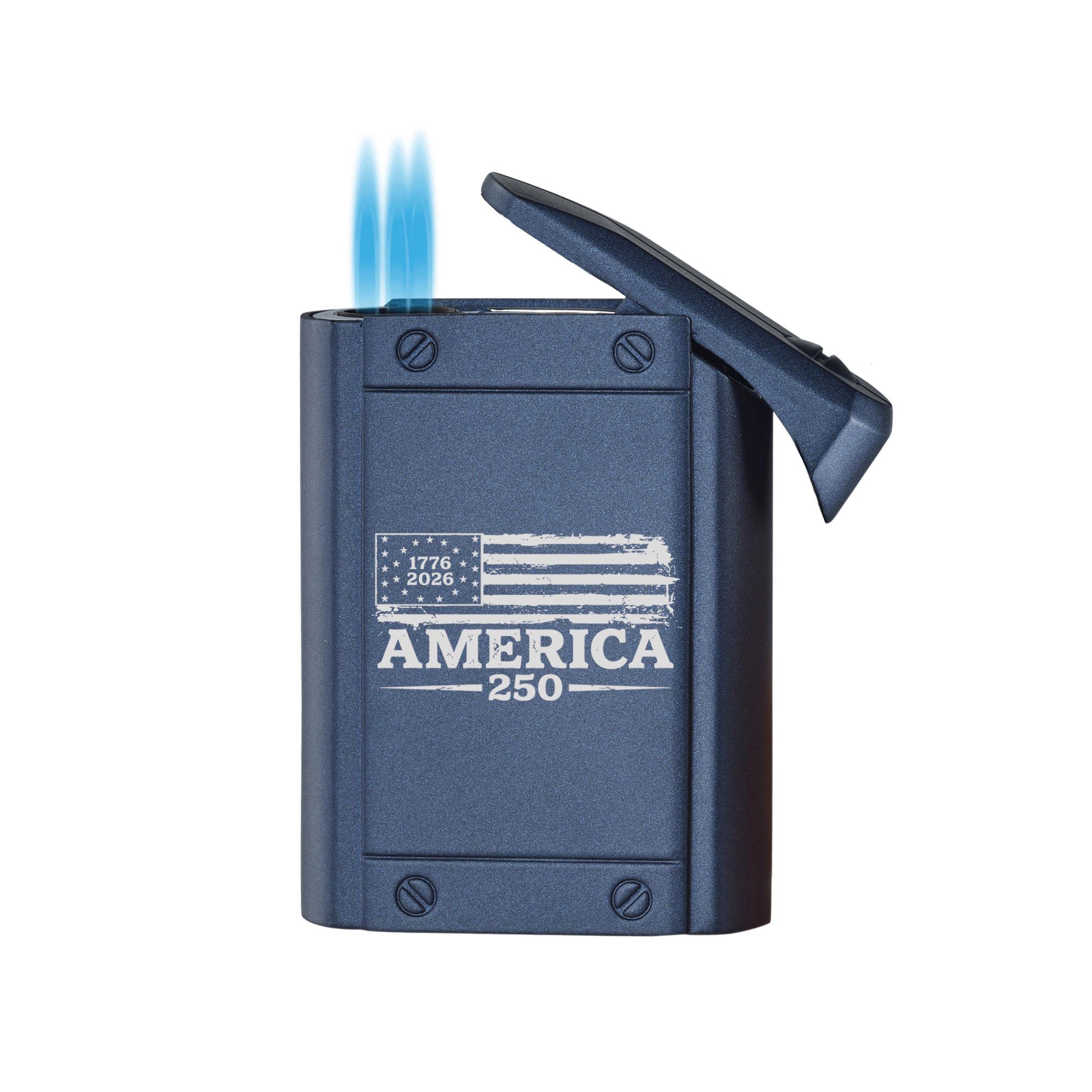 Visol Olympus Triple Torch Flame Lighter, 250th Anniversary USA