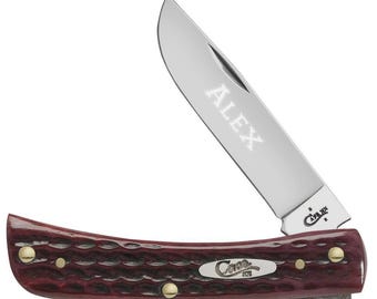 Personalisierte Tasche getragenes burgundiges Jig Lockbackmesser mit kostenloser Lasergravur