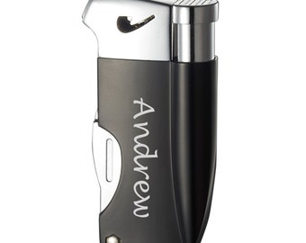 Personalized Visol Soft Flame Pipe Lighter With Tools