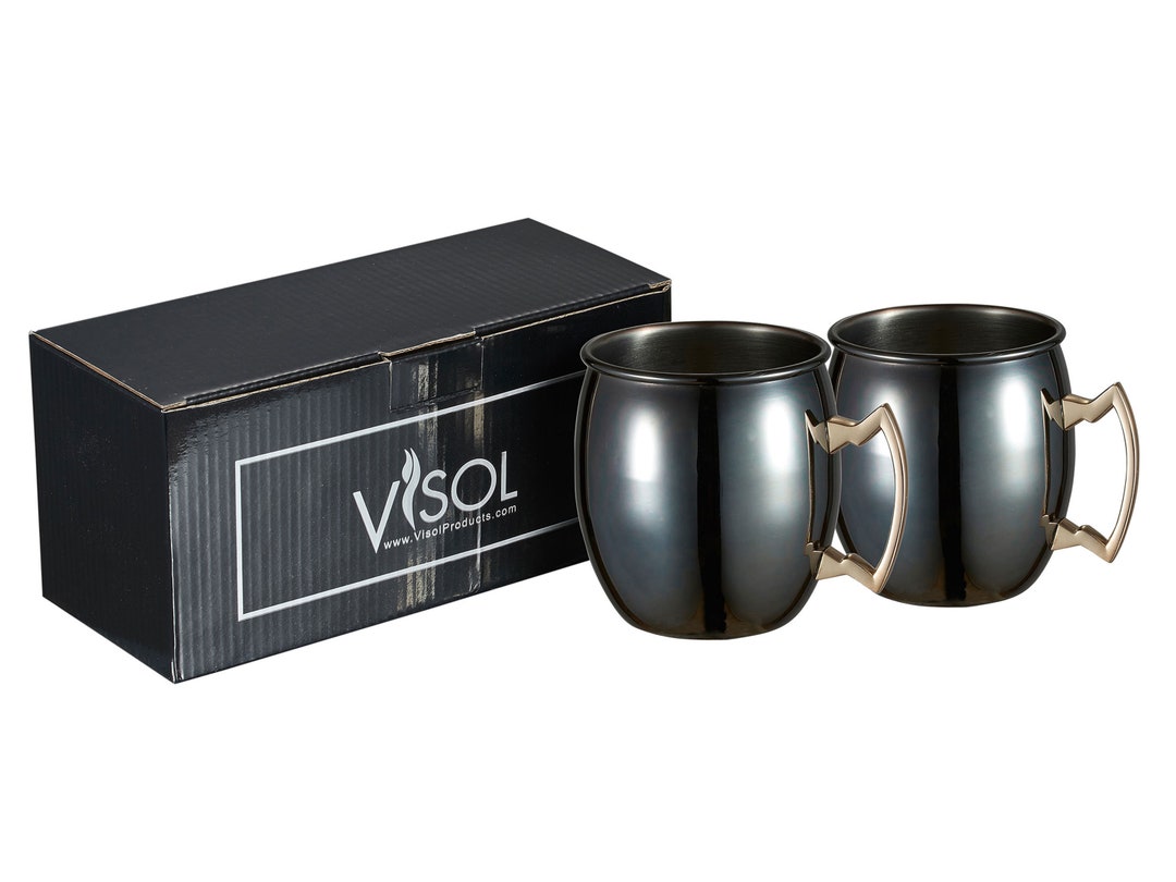 Custom Engraved Moscow Mule Mugs Set of 2 Personalized Visol Kremlin