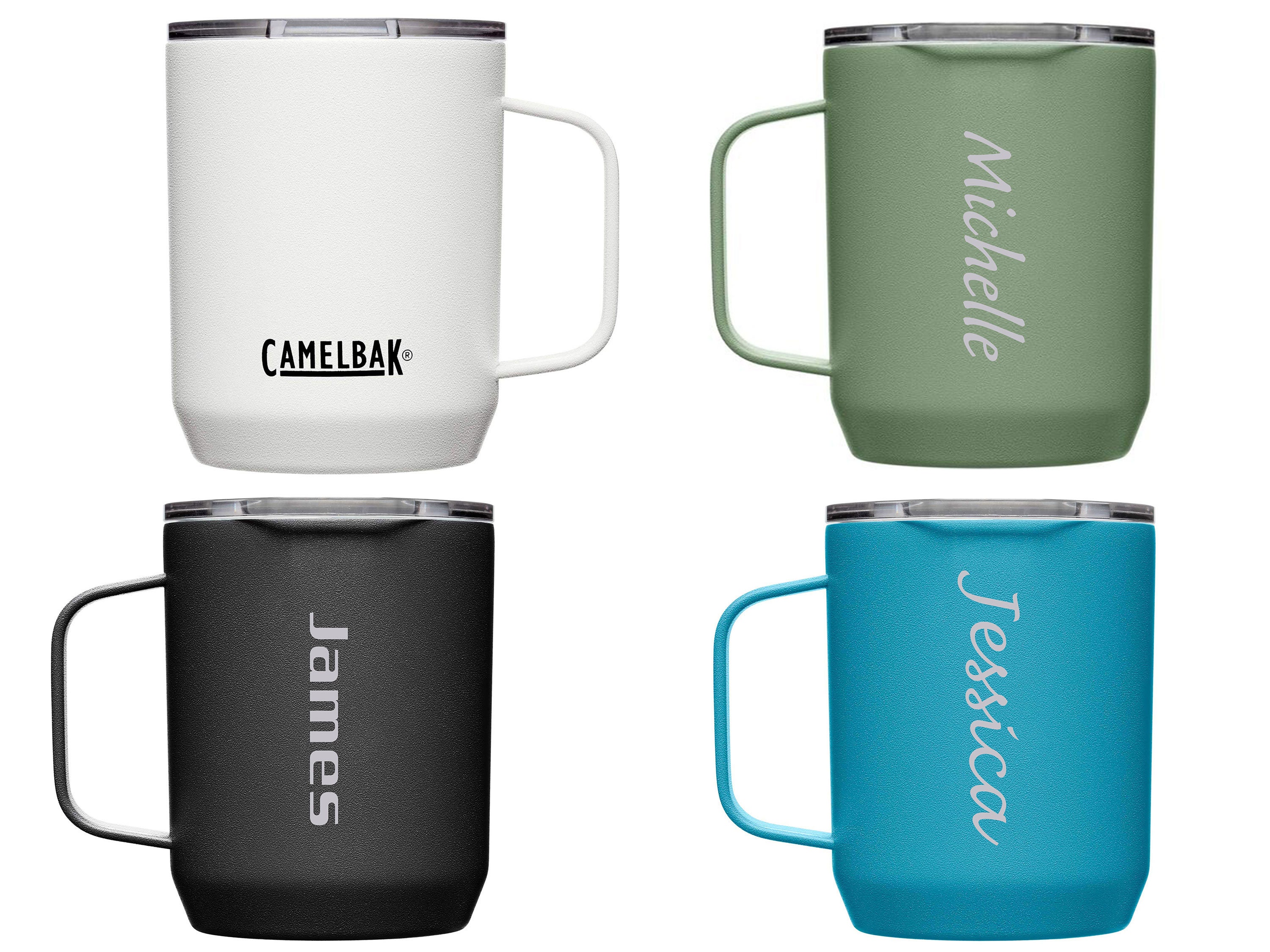 CamelBak Horizon 12 oz Camp Mug - Insulated Stainless Steel - Tri-Mode Lid  White