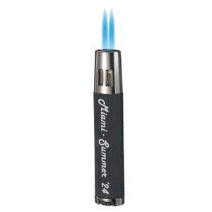 Visol Duojet individuell graviertes Dual Jet Flame Compact Slim Zigarrenfeuerzeug