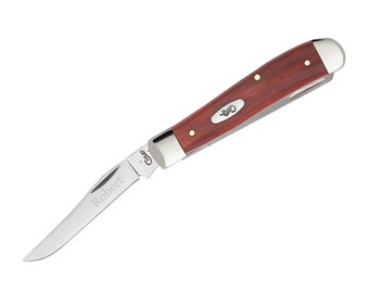 Personalisiertes Taschenmesser Glattes Kastanien-Knochen Mini-Trapper-Messer