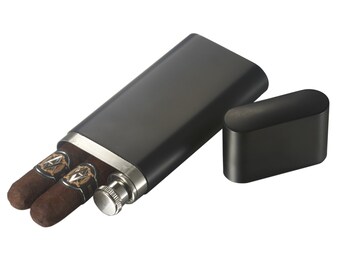 3-Finger Cigar Humidor Cigar Holder With Cutter Volenx Travel Cigar Case 3-Finger Cigar Humidor Cigar Holder With Cutter Volenx Travel Cigar Case