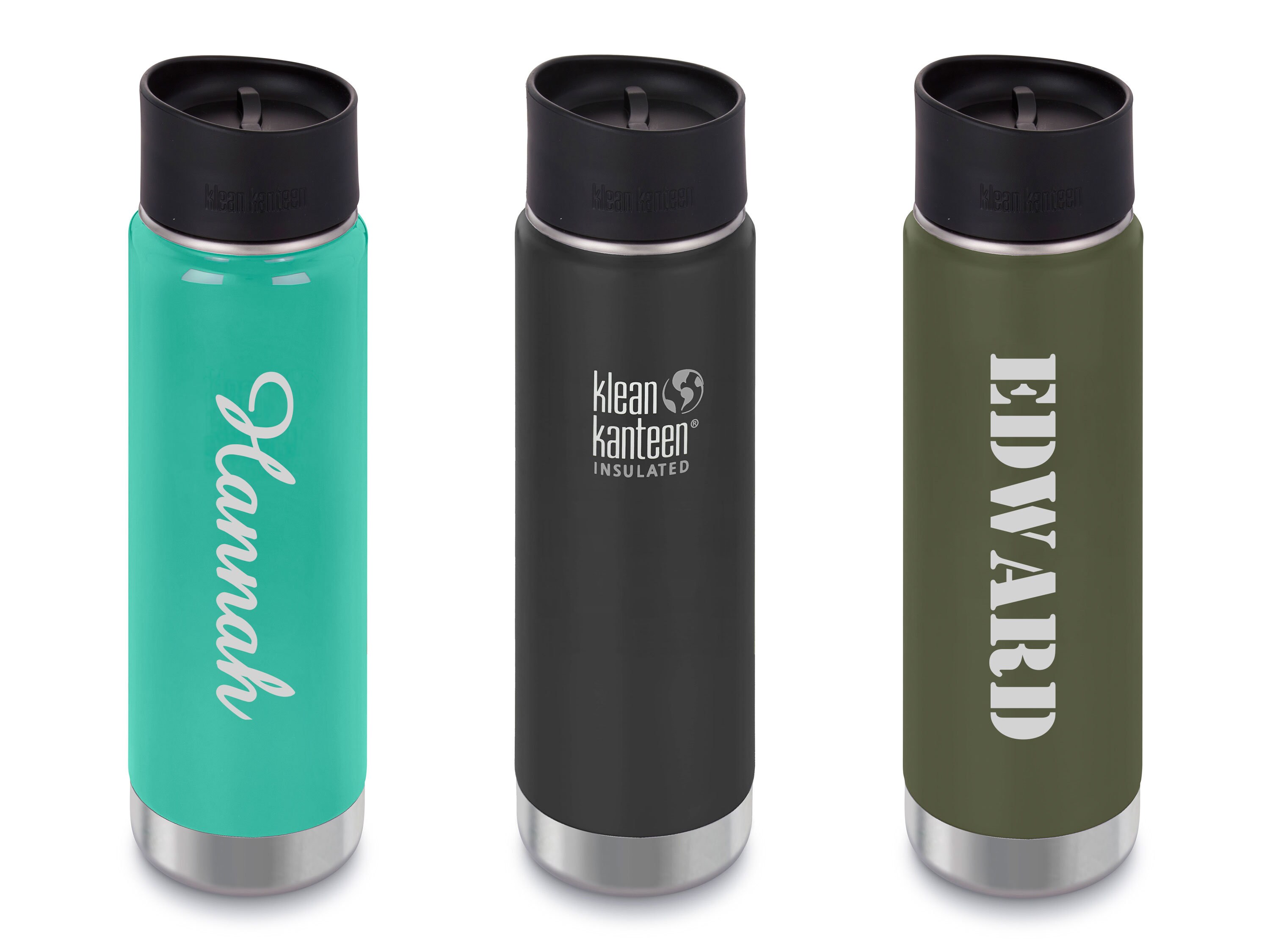 Personalized Klean Kanteen Wide Cafe 2.0 20 Oz Bottle Free Etsy