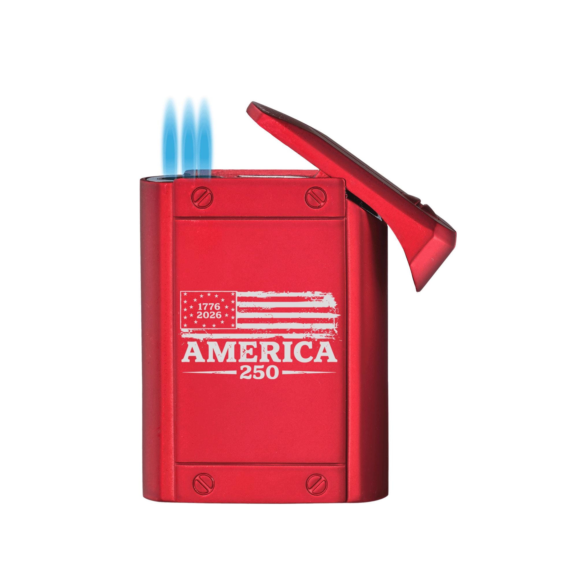 Visol Olympus Triple Torch Flame Lighter, 250th Anniversary USA