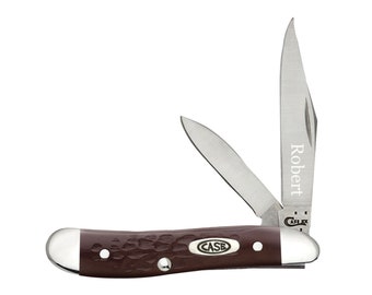 Personalisiertes Taschenmesser Braun Jigged Erdnussmesser - Kostenlose Gravur!