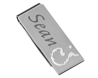 Personalized Caseti Stainless Steel Money Clip - Free Engraving