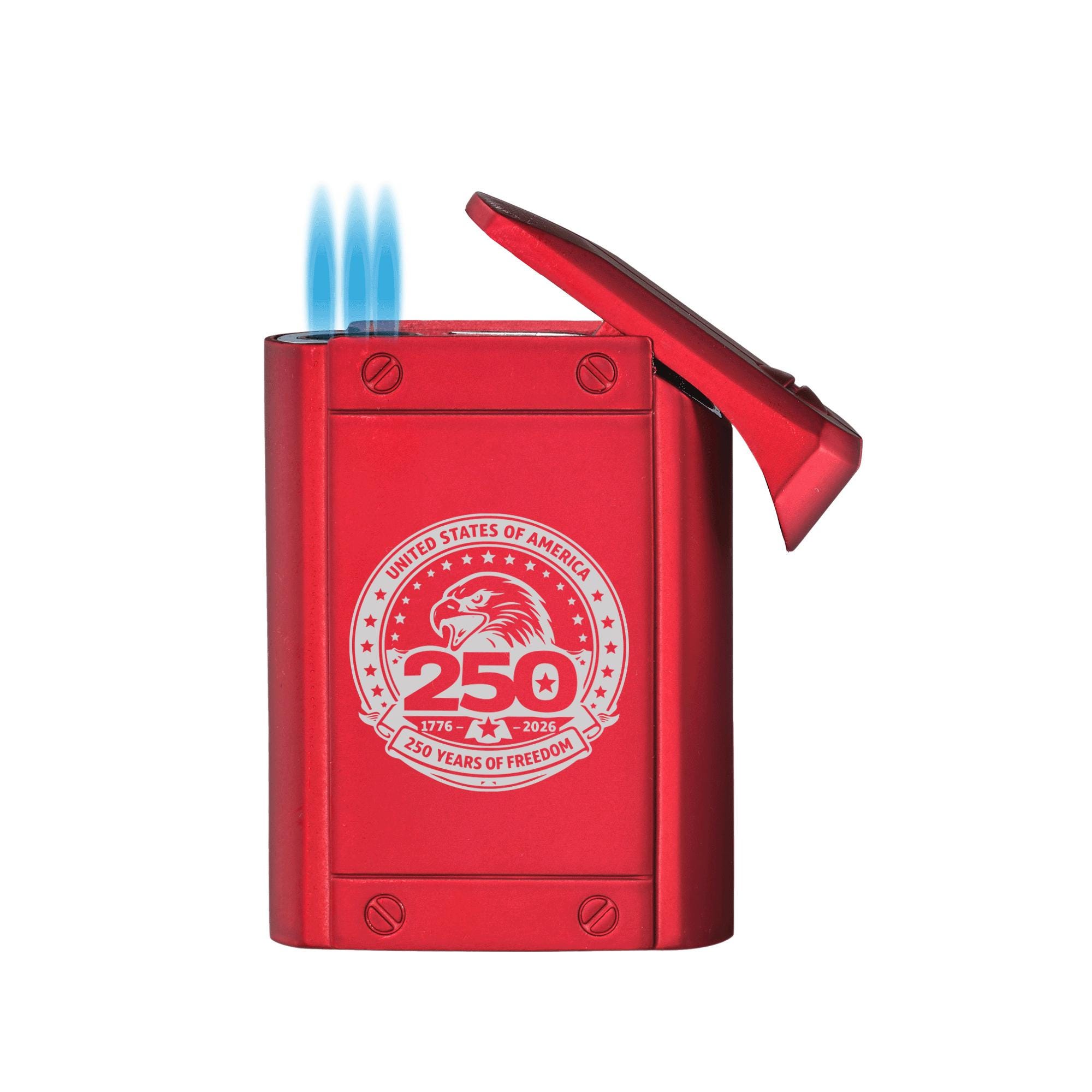 Visol Olympus Triple Torch Flame Lighter, 250th Anniversary USA
