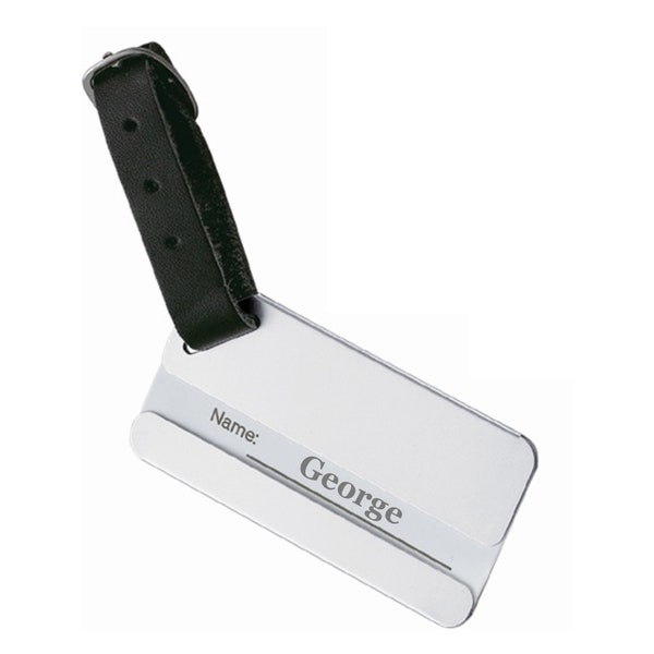 Personalized Visol Brushed Aluminum Luggage Tag with Free Engraving