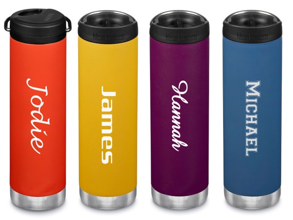 Klean Kanteen Personalized Tkwide 20oz Insulated Water Bottle Twist Cap or  Cafe Cap Free Engraving 