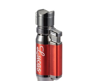 Personalized Visol Bulldog Quad Flame Cigar Lighter - Free Engraving!