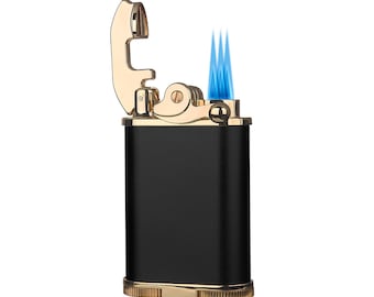 Personalized Visol Retro Triple Flame Table Lighter - Free Engraving!