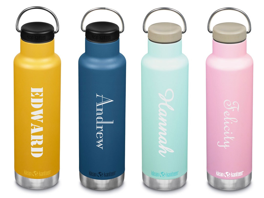 Personalized Klean Kanteen Classic Bottle W/ Loop Cap 20 Oz Free