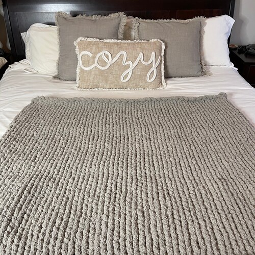 MOONCHILD COZY THROW Chenille Soft Chunky Blanket Best Etsy