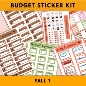 Fall Kit 1 Budget Stickers