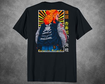 Rengoku Kimetsu no Yaiba Demon Slayer T-Shirt Anime Graphic Tee anime street wear / fanmerch manga Merchandise Anime Fan shirt