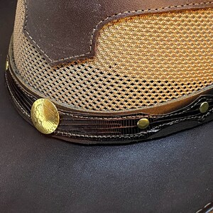 Buffalo Oiled Leather Hat/ Lizard Custom band. 100% Made in USA Born Proud