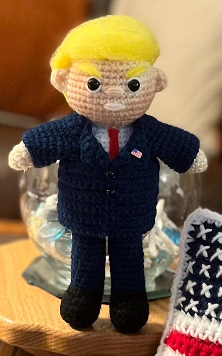 Original Handmade designed Crocheted President Donald Trump Trump Doll Donald Trump 45 47 Hand Crafted Collectible Doll Etsy