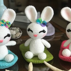 Hippity Hop Hatching Bunny, Handmade Crochet Bunny