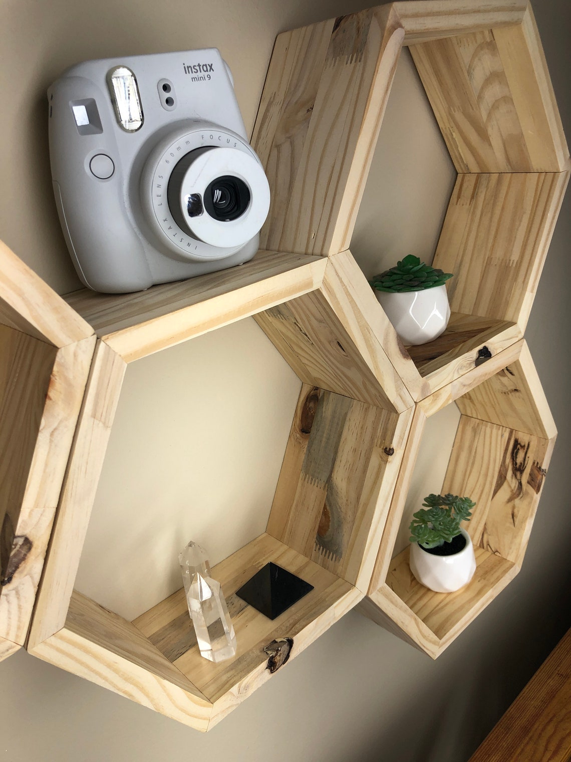 Modern Wooden Hexagon Shelves Multipurpose Any Room Etsy