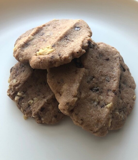 Cocoa Butter Cookies With Chocolate and Walnuts Etsy
