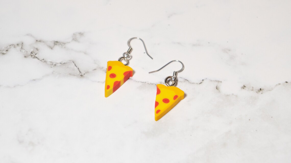 Pizza Earrings Dangle Novelty Jewelry Food Accessories Etsy