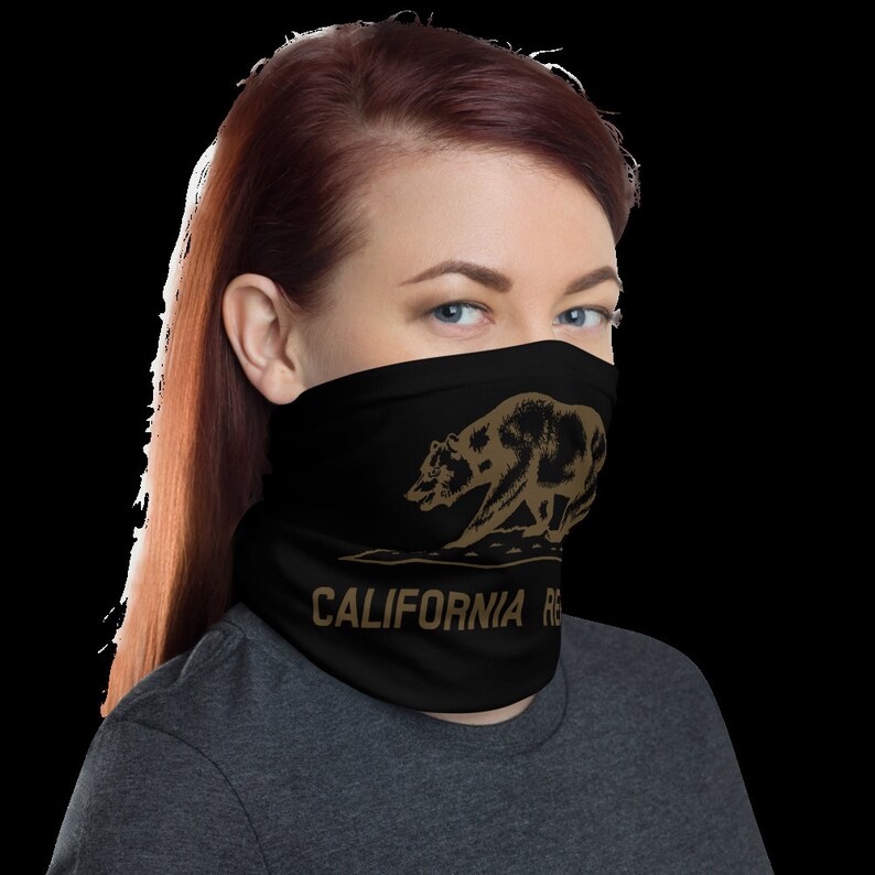 California Flag Face Mask California Republic Fabric Face Etsy