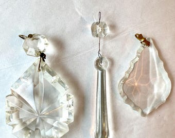 Vintage crystal drop prisms