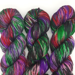 Crazed Clown | 1 skein | Hand Dyed Yarn | Merino wool