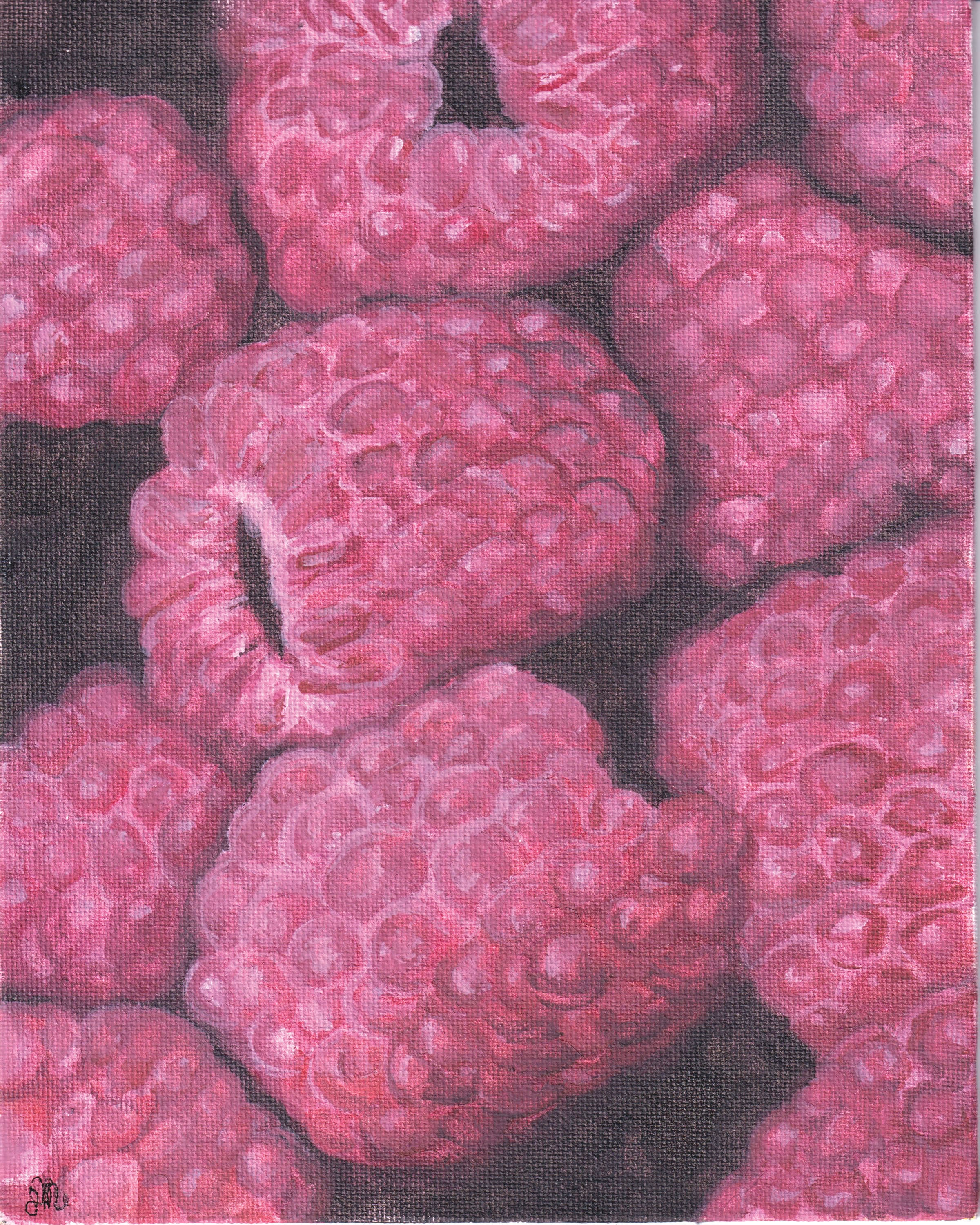 Raspberry Ripple Painting Raspberry Art Print - Etsy