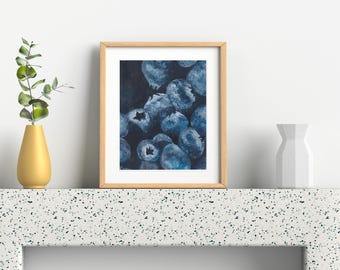 Blueberry Art Print 8x10