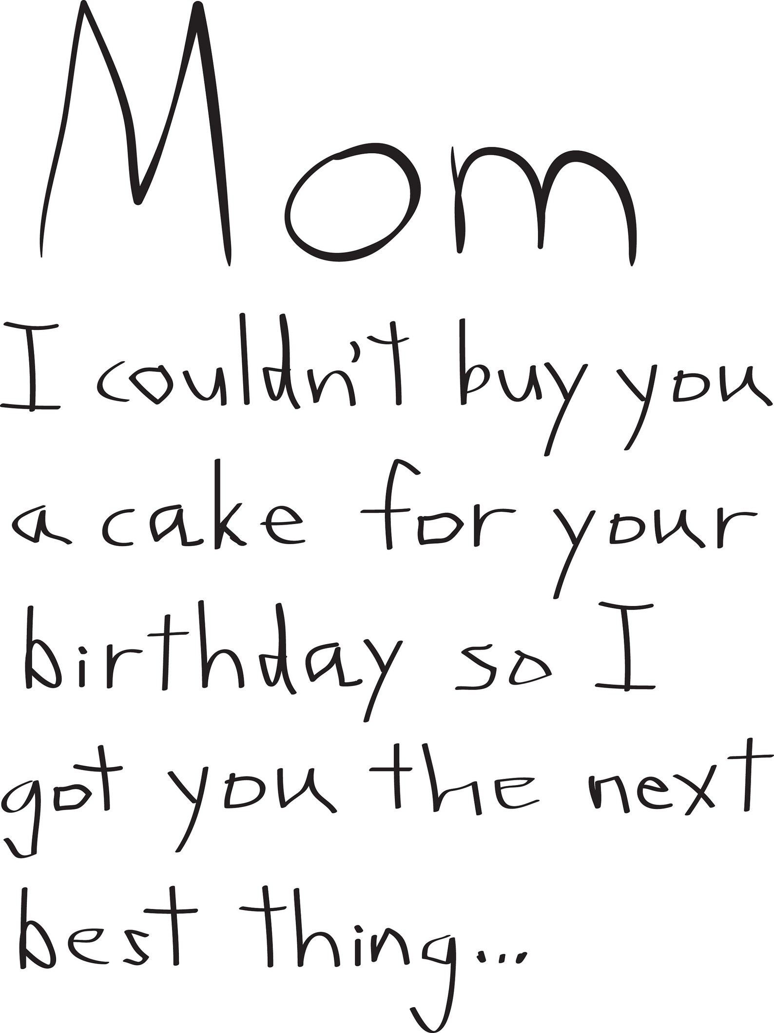 Printable birthday card digital download for mother from child | Etsy
