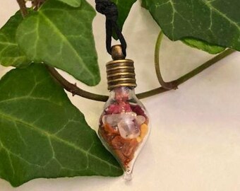 PASSION Amulet / Herbs Magic / Energy Chain / Natural Jewelry / Spiritual Jewelry / Talisman / Magically Charged, Vegan, Ecological