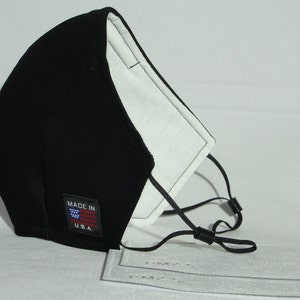 Handmade USA Reusable Cotton Mouth Face Mask 2 Filters Carbon Activated