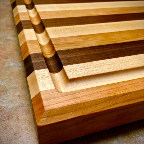 Large Butcher Block Cutting Board Meat Carving Board Etsy