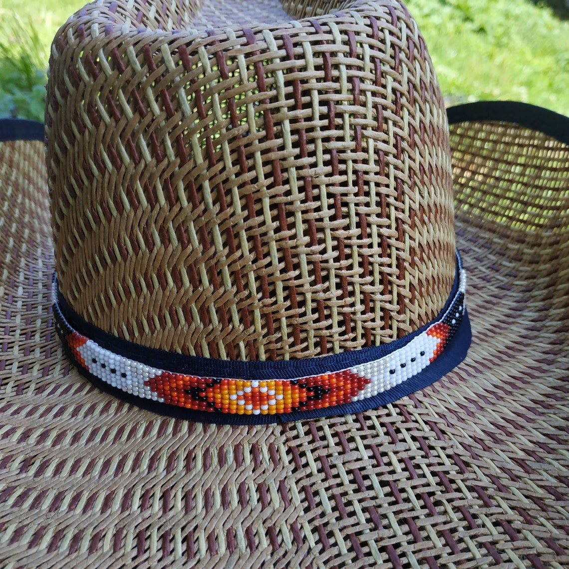 Beaded ribbon for a hat Hat band Hat bands for western hats Etsy