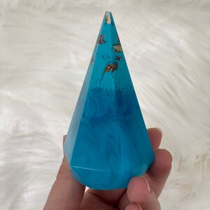 Handmade Resin Ring Holder: Assorted Blues and Shells
