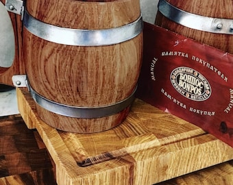 Personalized Viking Wooden Beer Mug - Custom Groomsmen Gift SET / 17oz Oak Tankard for Man Cave / DND Renaissance Fair Barrel Stein Husband