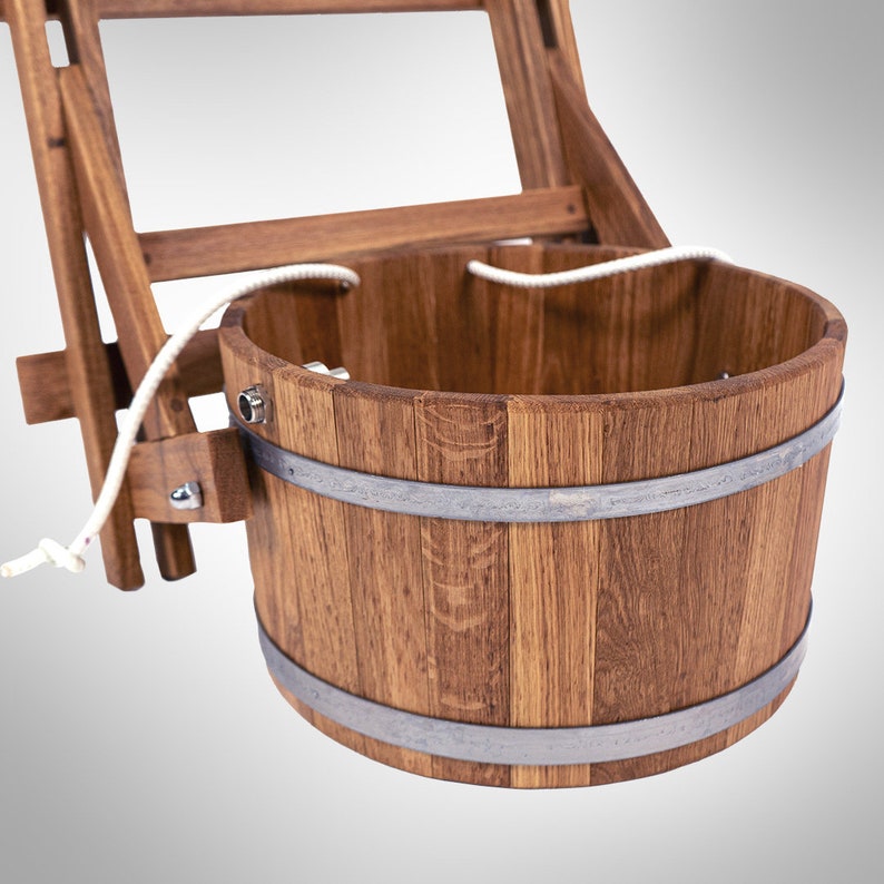 Sauna Bucket Shower 35 L 9.25 gal OAK Wood Russian bath Etsy