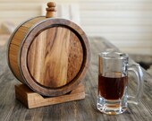 thumbnail image 2 of 2 Liter White Oak Aging Cask Personalized 2 Liter American White Oak Aging Barrel - Custom Engraved Spirit Barrel With Black Hoops 2 Liter Charred Oak Barrel 2 of 9